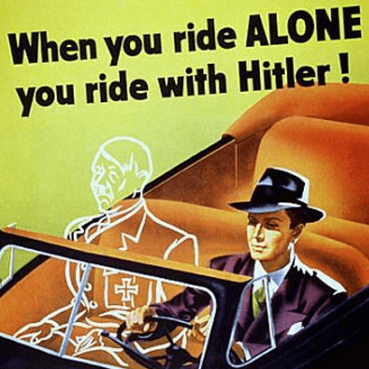 When You Ride Alone, You Ride with Hitler meme template - When You Ride Alone
