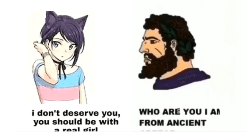 Who Are You I Am From Ancient Greece meme template - Who Are You I Am From Ancient Greece