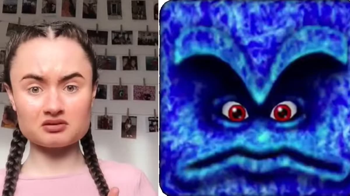 Who Are You Laughing At / Thwomp Girl meme template - Who Are You Laughing At