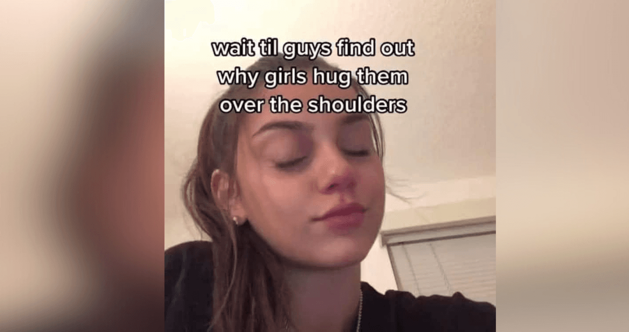 Why Girls Hug Guys Over the Shoulders / Around the Neck meme template - Why Girls Hug Guys