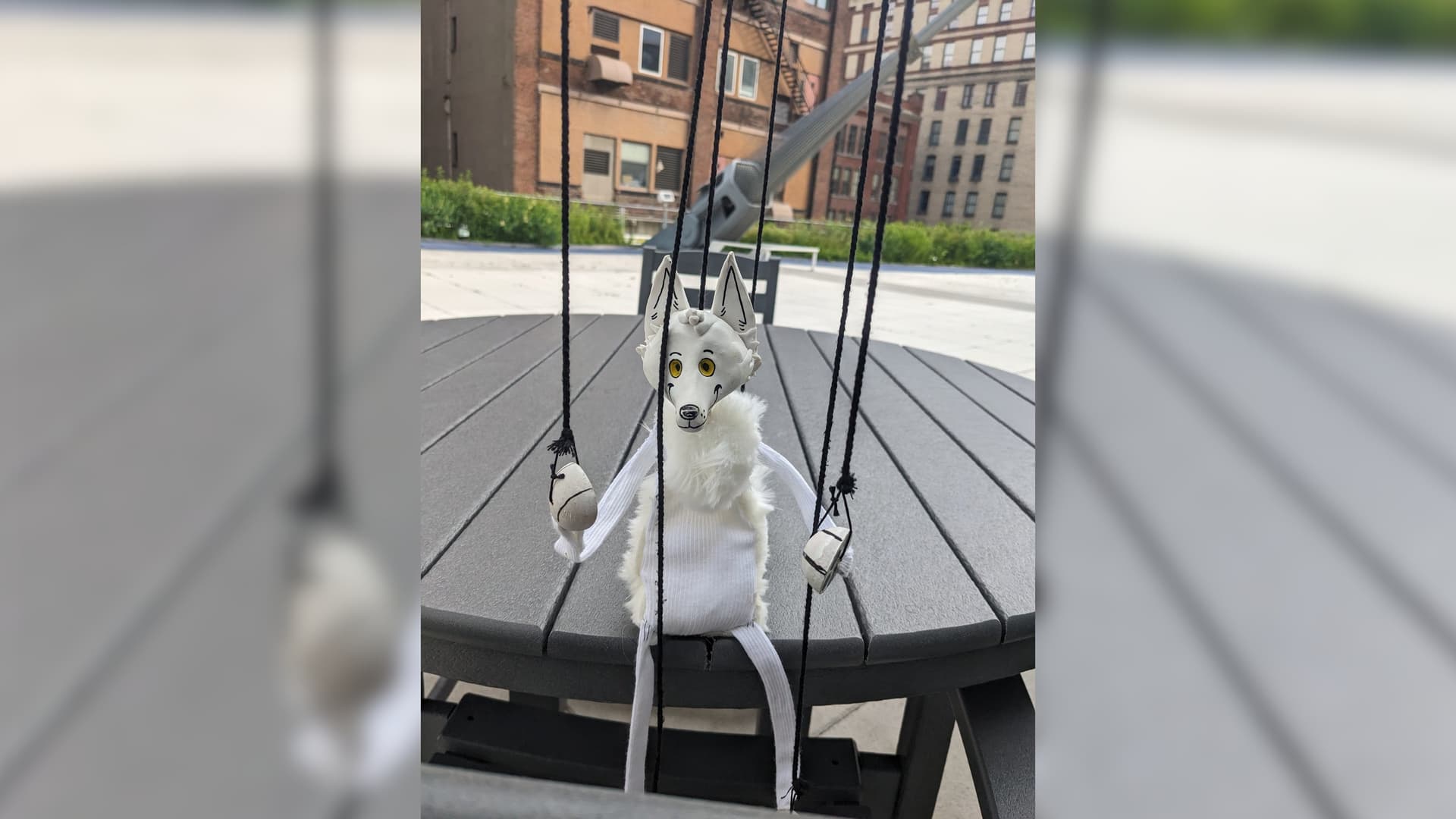 Wiggle Fox / Anthrocon 2023 Fox Puppet meme template - Wiggle Fox