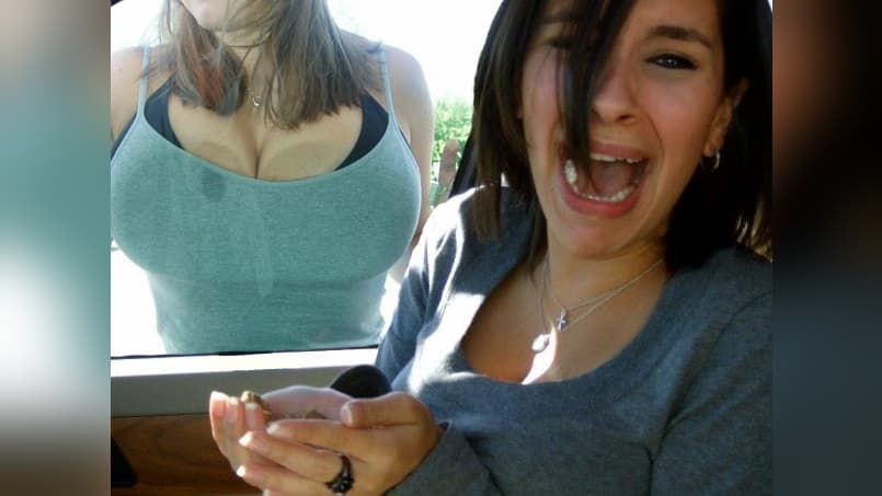 Woman Scared of Breasts meme template - Woman Scared of Breasts