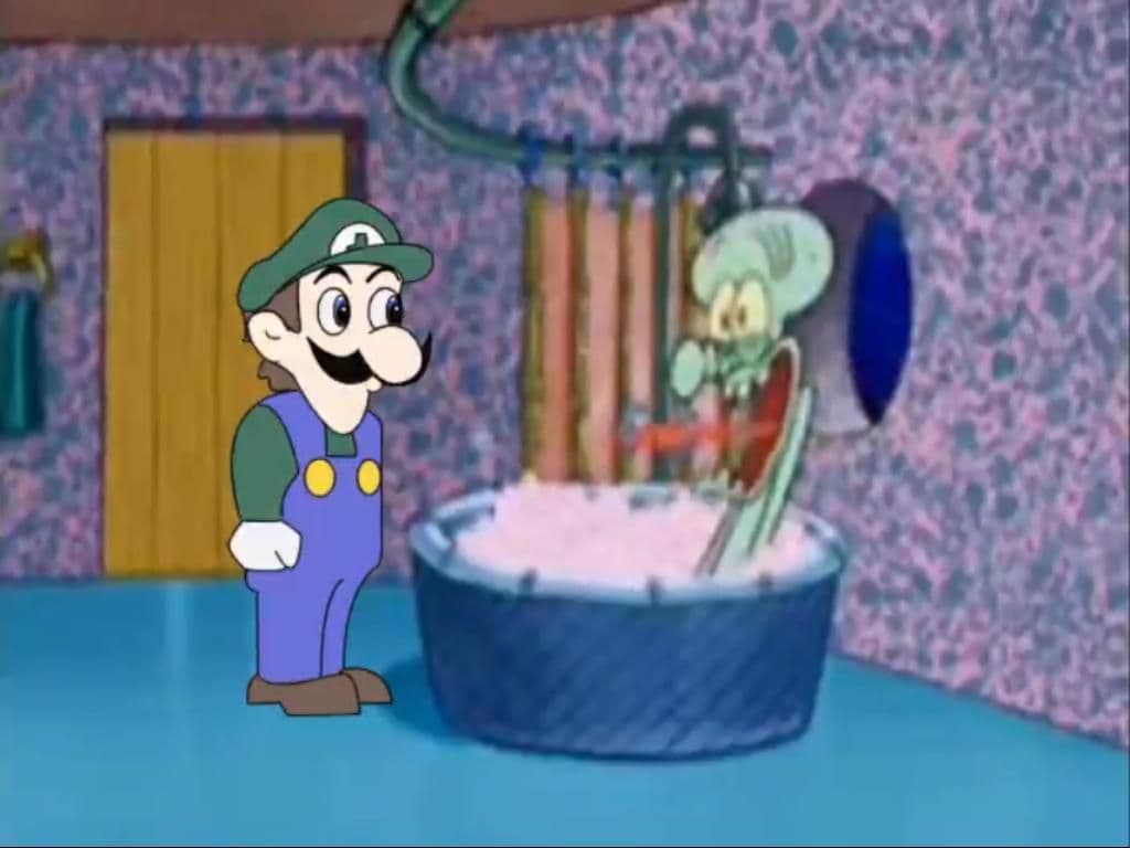 X Drops By Squidward's House meme template - X Drops By Squidward's House