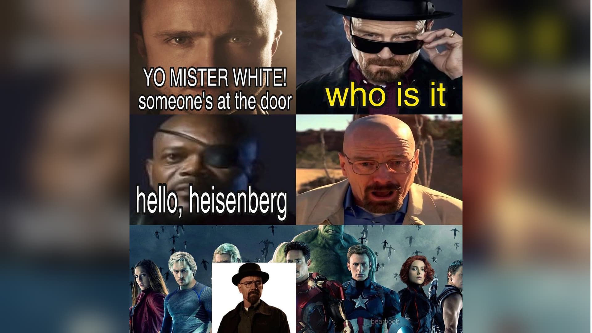 Yo Mister White! Someone's at the Door meme template - Yo Mister White