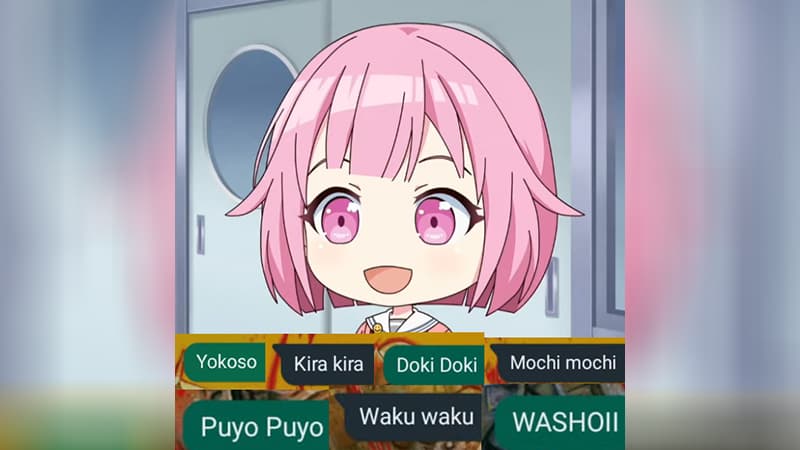 Yokoso! Kira Kira, Doki Doki, Mochi Mochi, Puyo Puyo, Waku Waku, Wasshoi! meme template - Emu Otori