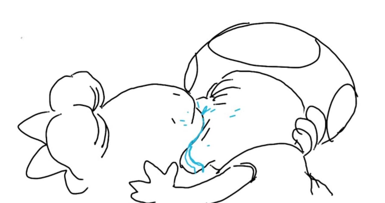 Yoshi and Toad Kissing meme template - Yoshi and Toad Kissing