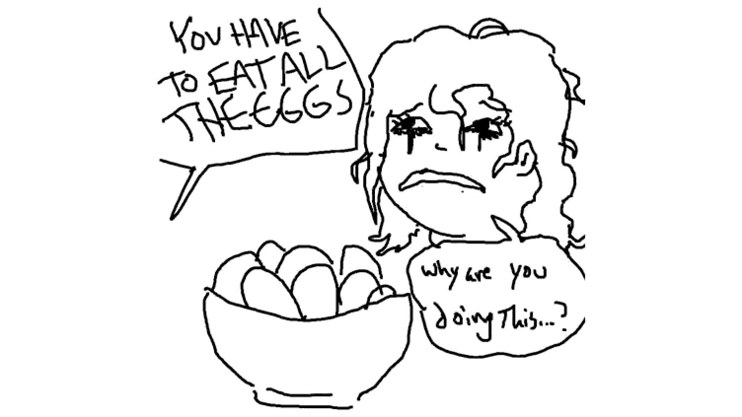 You Have To Eat All The Eggs meme template - You Have To Eat All The Eggs
