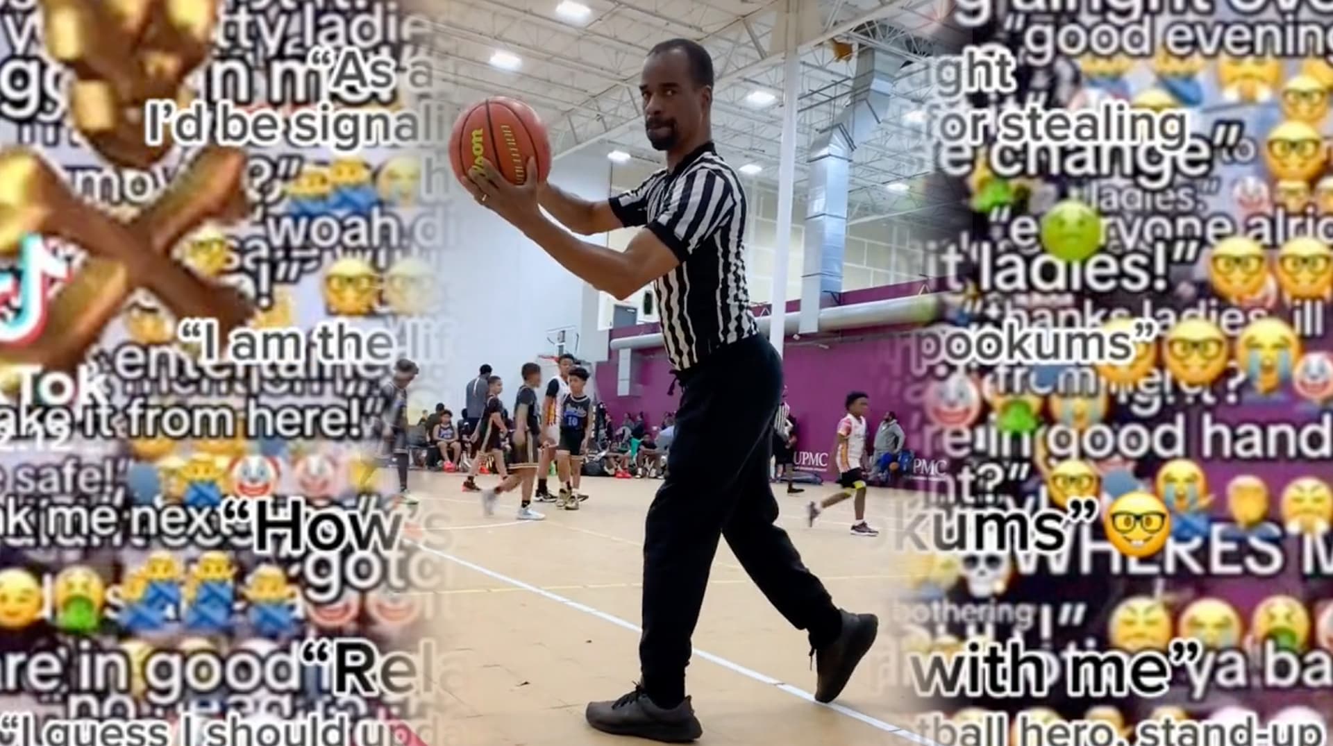 You Ladies Alright? / Omar the Basketball Referee Catching Ball meme template - You Ladies Alright