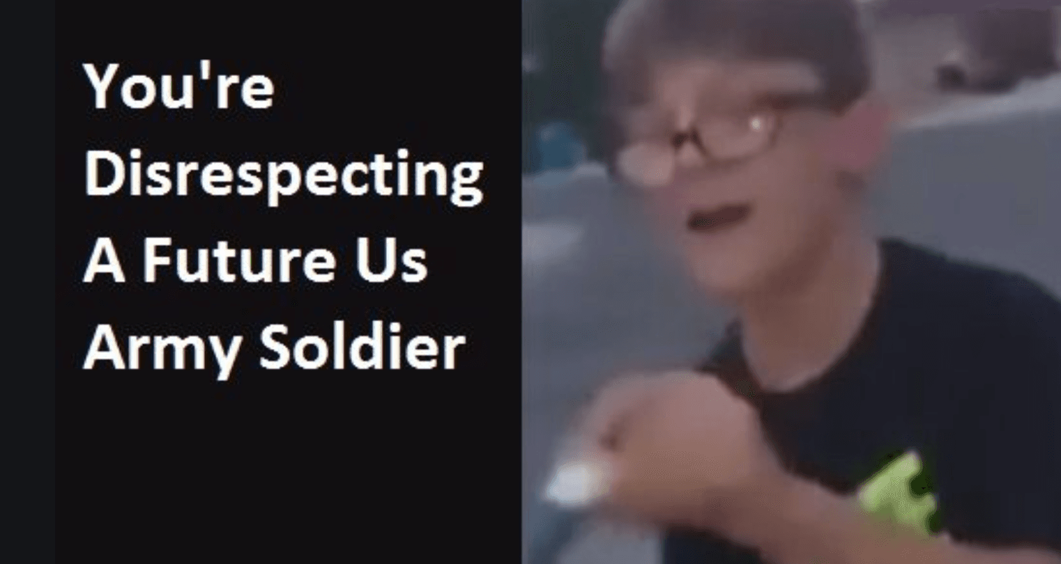 You're Disrespecting a Future U.S. Army Soldier meme template - Future US Army Soldier