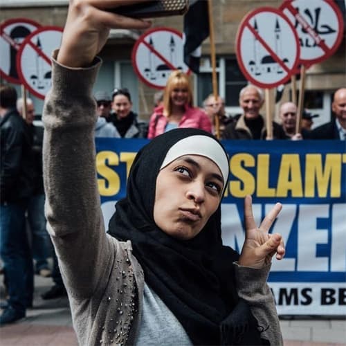 Zakia Belkhiri's Selfie Protest meme template - Zakia Belkhiri Selfie