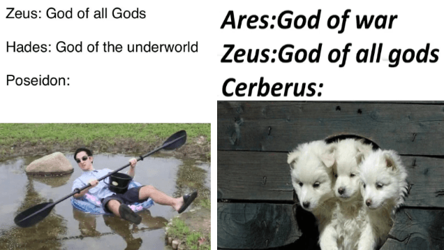 Zeus: Basically CEO of All Gods meme template - Zeus CEO