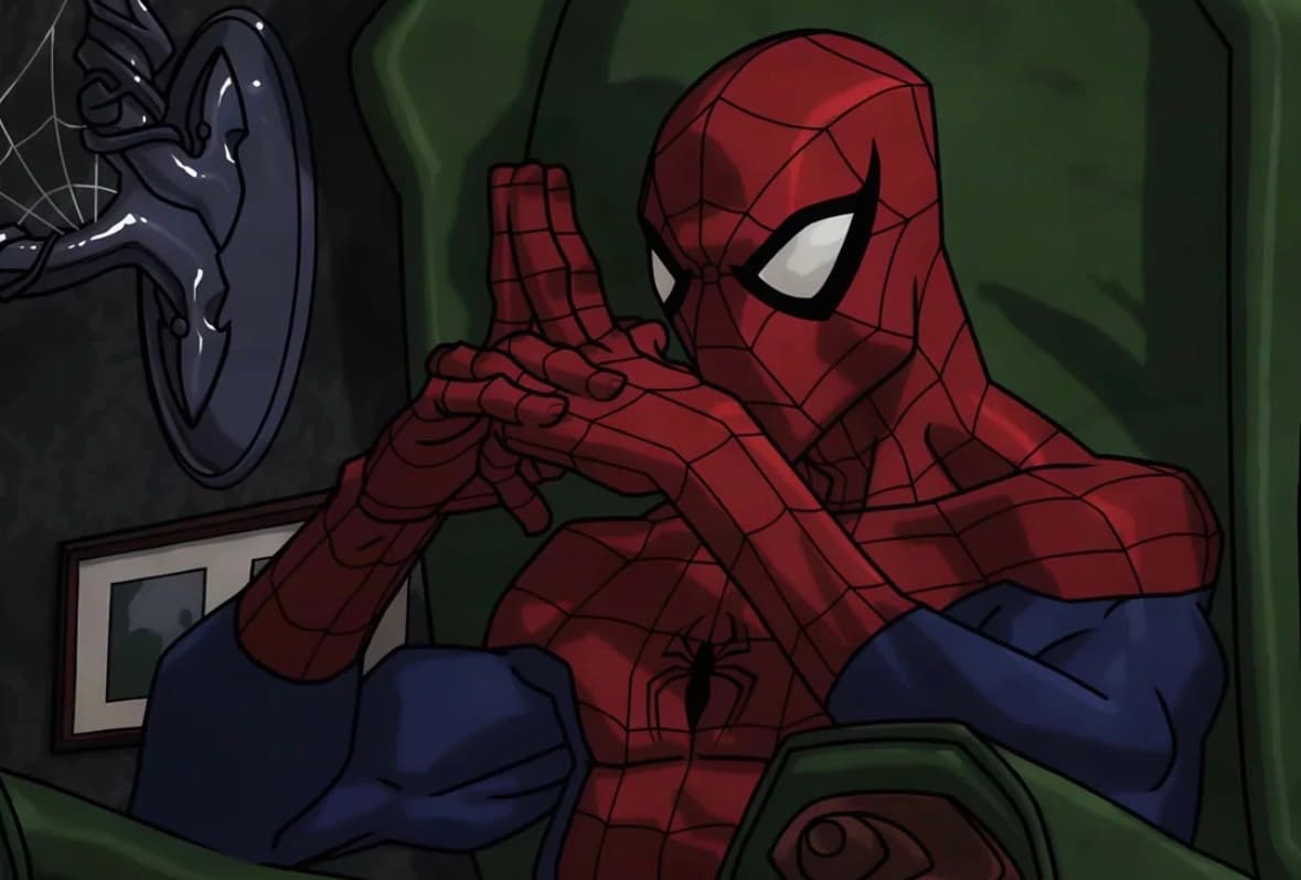 Spider-Man Sitting in a Chair